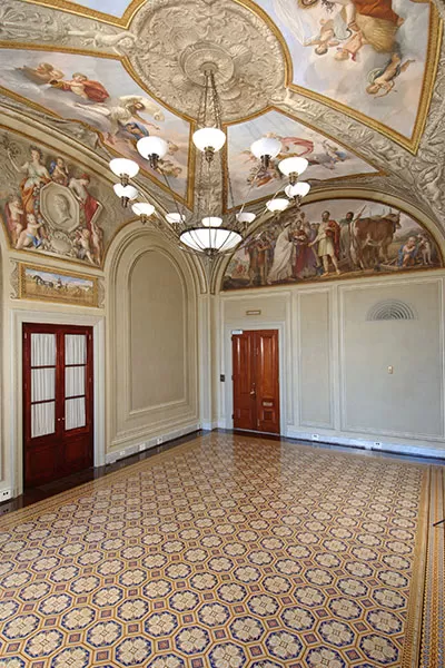 Room H-144 of the U.S. Capitol. Originally designed for the House Committee on Agriculture.