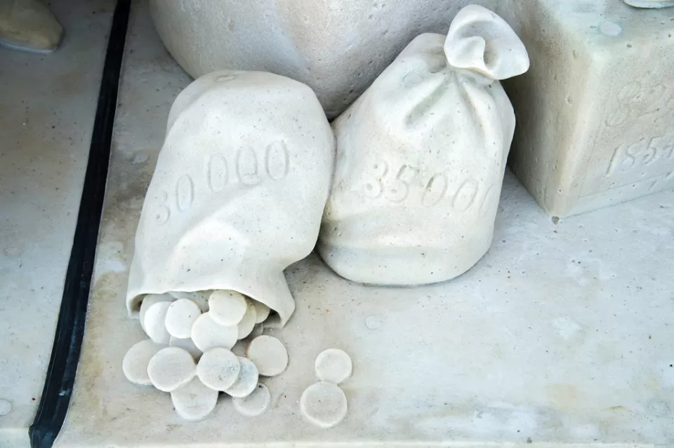 Numbers found on the pediment.