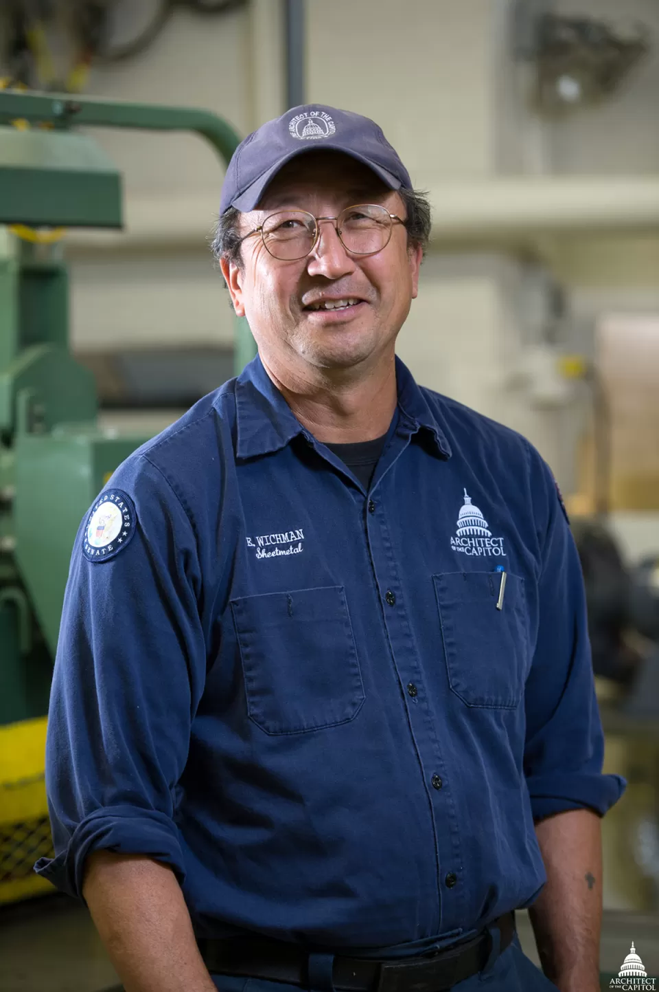 Ernie Wichman, Sheet Metal Mechanic in the Senate Office Buildings.