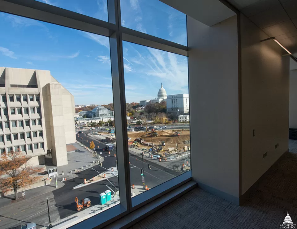 View of the Capitol Dome from the O'Neill House Office Building.