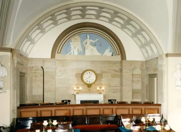 The Old Supreme Court Chamber clock in the U.S. Capitol.