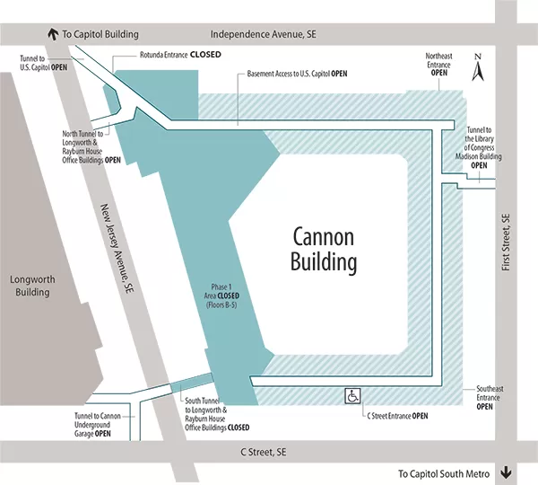 Cannon House Office Building Renewal Project Map