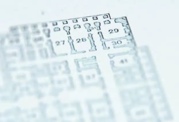 This 1877 floor plan shows the location of the first elevator on the Capitol campus marked with a \