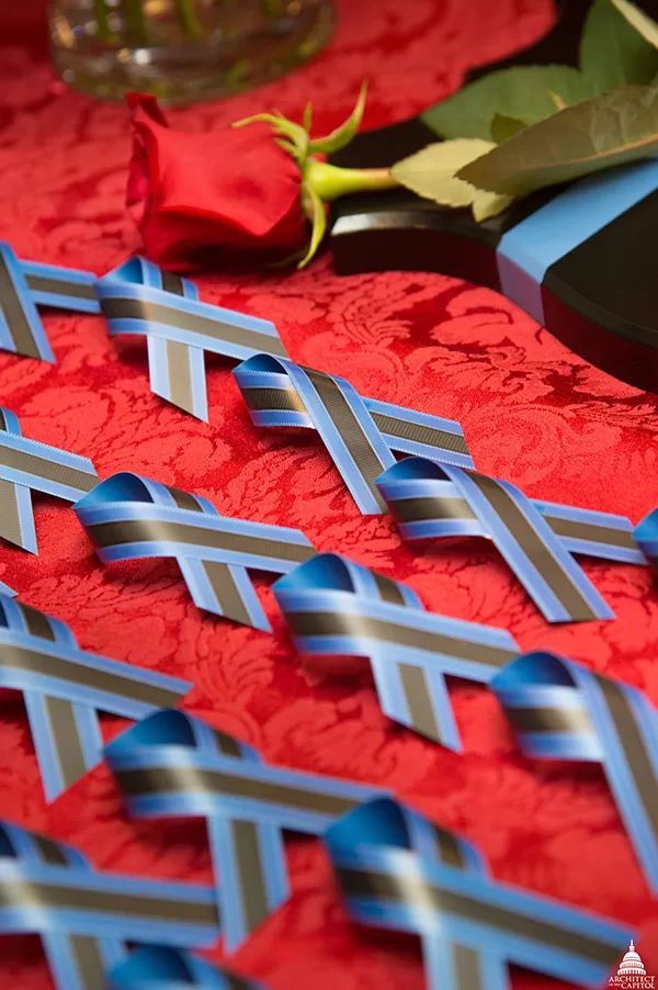 Ribbons displayed at the Annual National Peace Officers' Memorial Service.