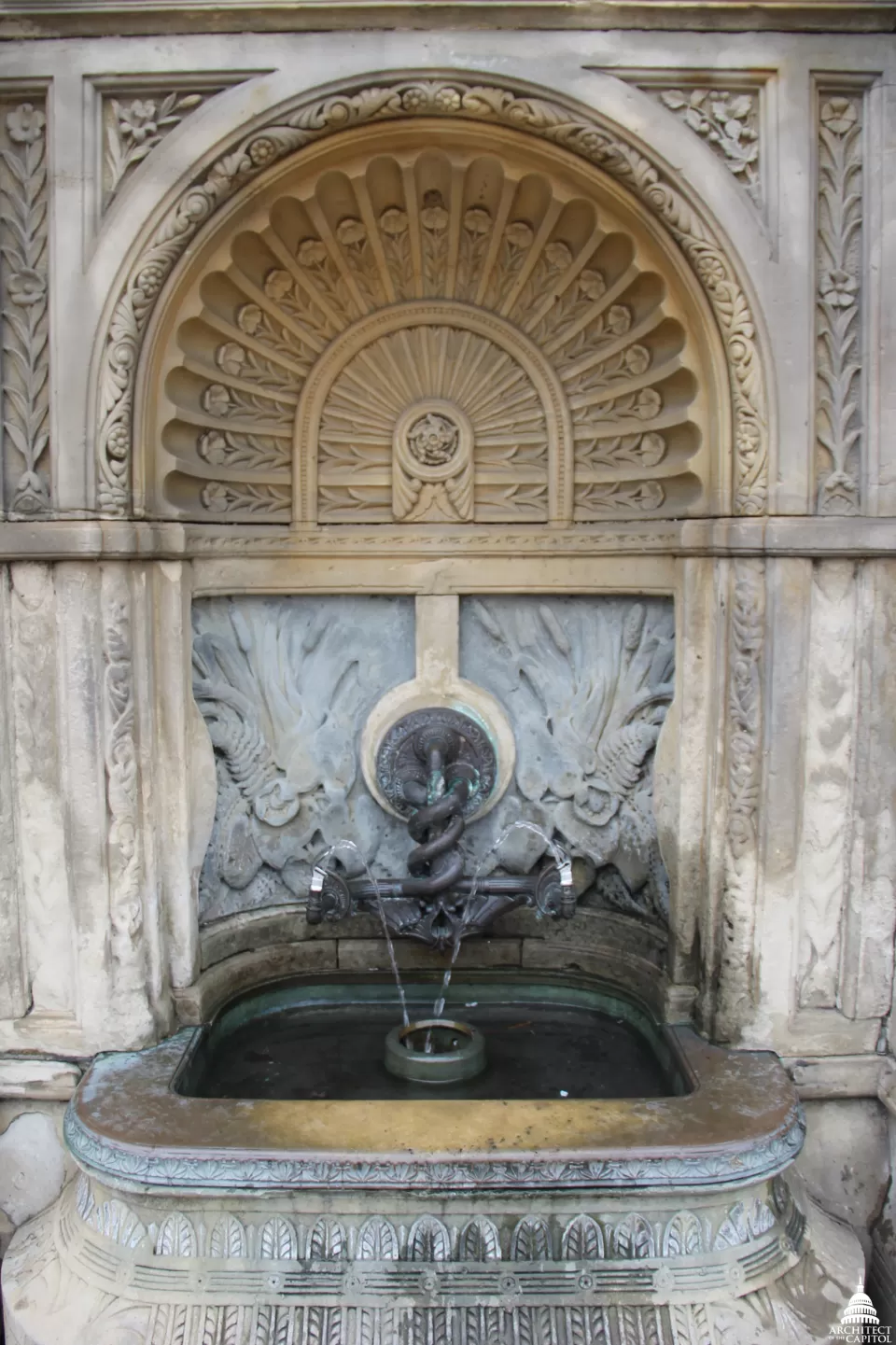 The Olmsted terrace drinking fountain.