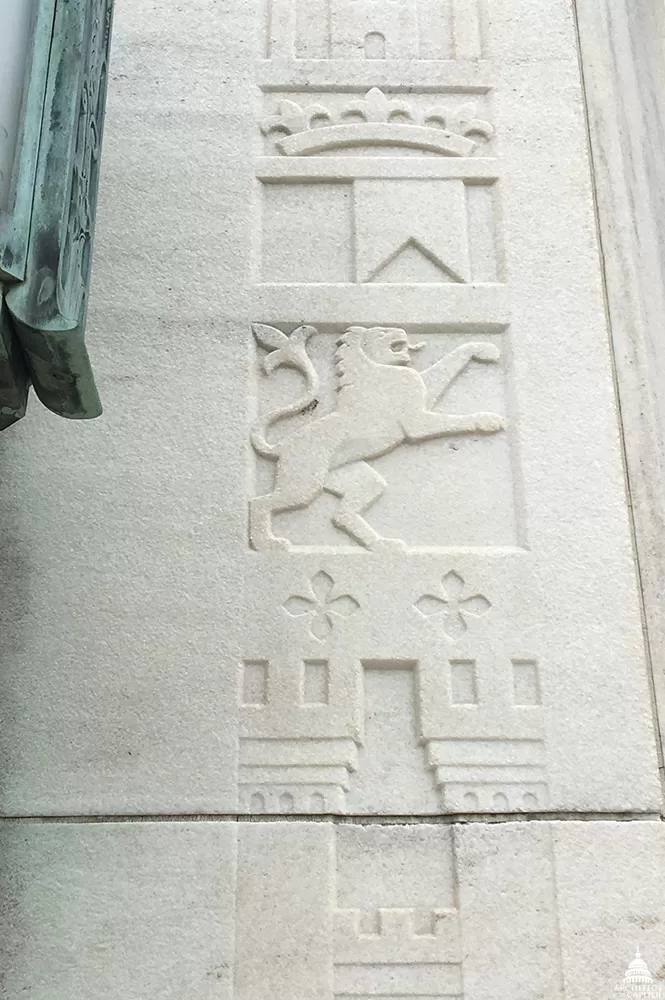 John Adams Building lion details.
