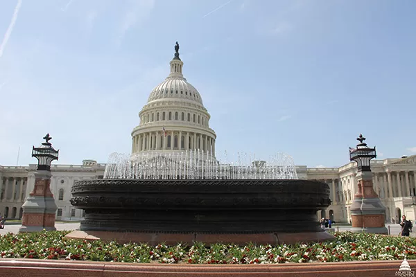 An Olmsted fountain on the East Front of the U.S. Capitol.