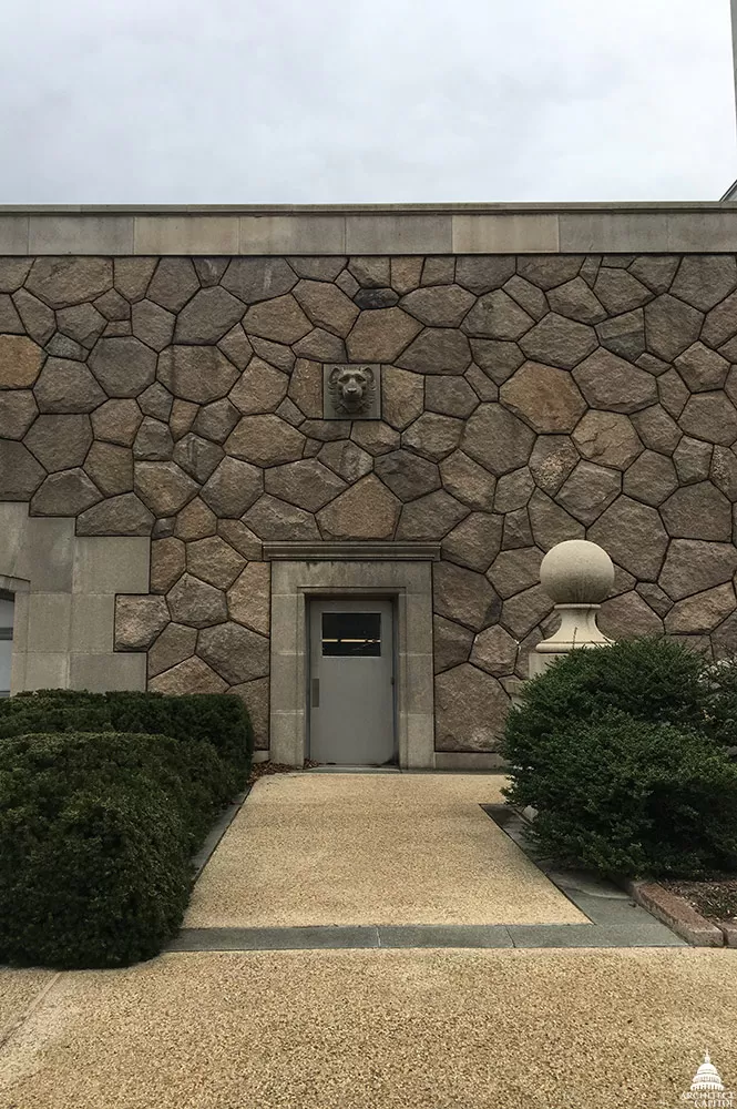 Rayburn House Office Building garage entrance.