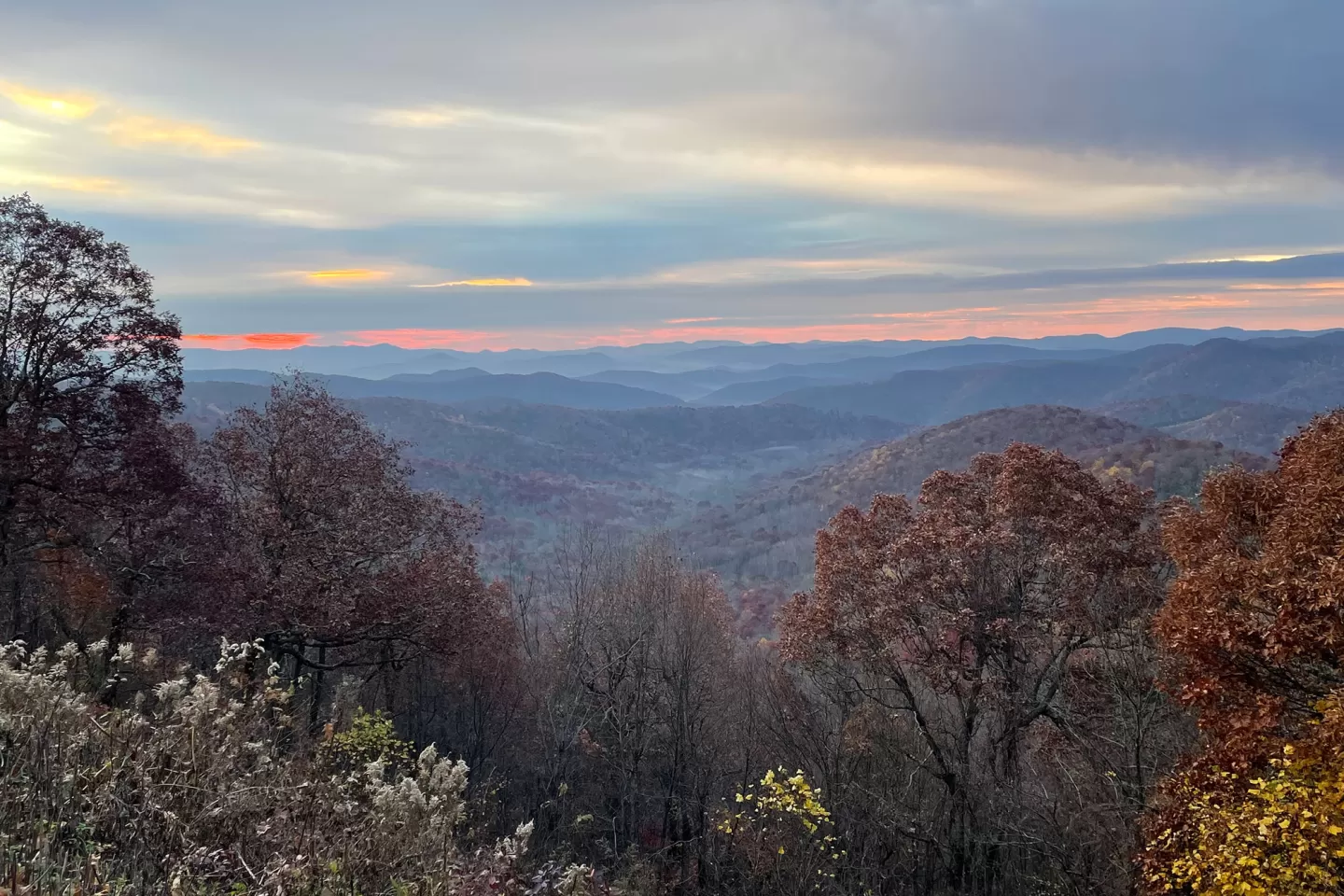 View of the Pisgah National Forest in North Carolina.
