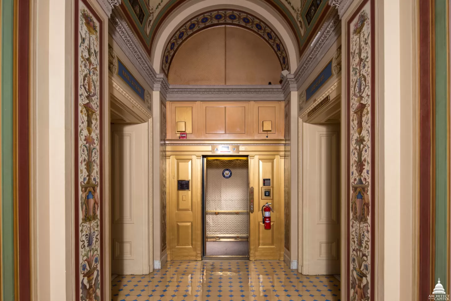 One of 330 Capitol Hill elevators maintained by the AOC.