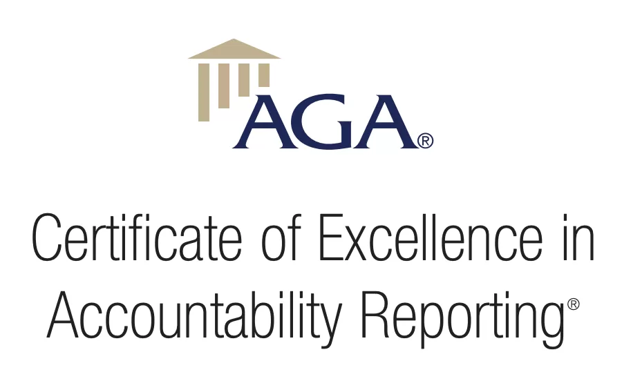 AGA Certificate of Excellence in Accountability Reporting