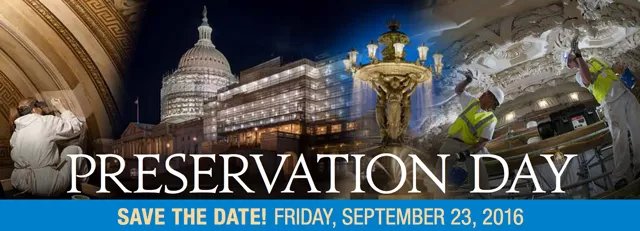 Preservation Day graphic with multiple images in a collage.