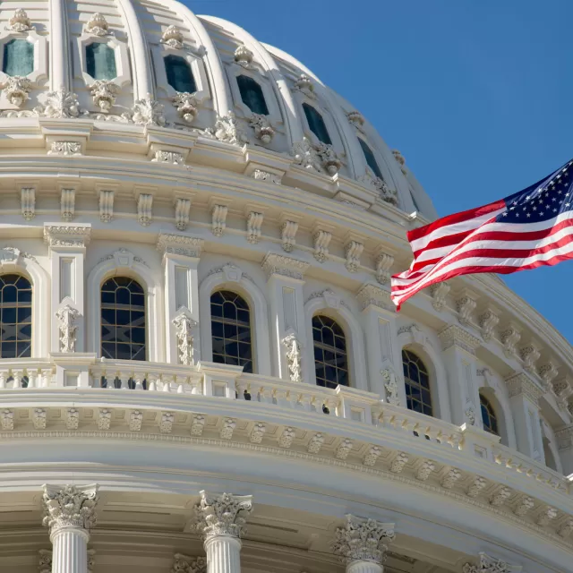 The U.S. Capitol Dome's cupola during the day.