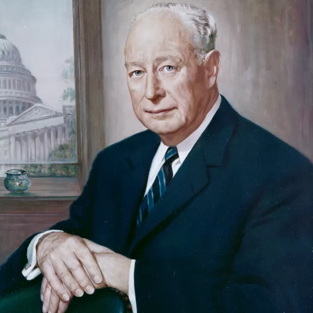 Painted portrait of J. George Stewart, Eighth Architect of the Capitol.