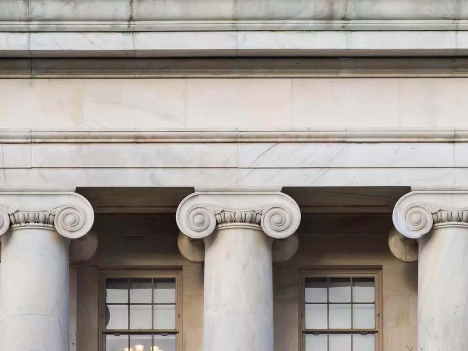 Columns of the Longworth House Office Building in Washington, D.C.