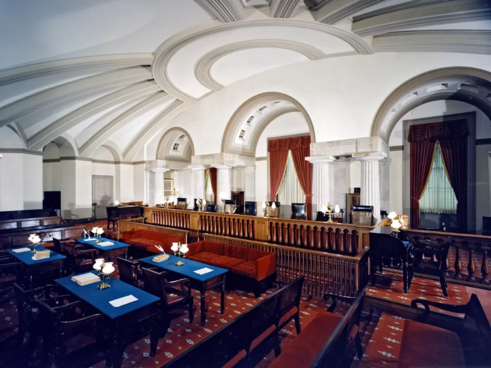 View of the Old Supreme Court Chamber in the U.S. Capitol.