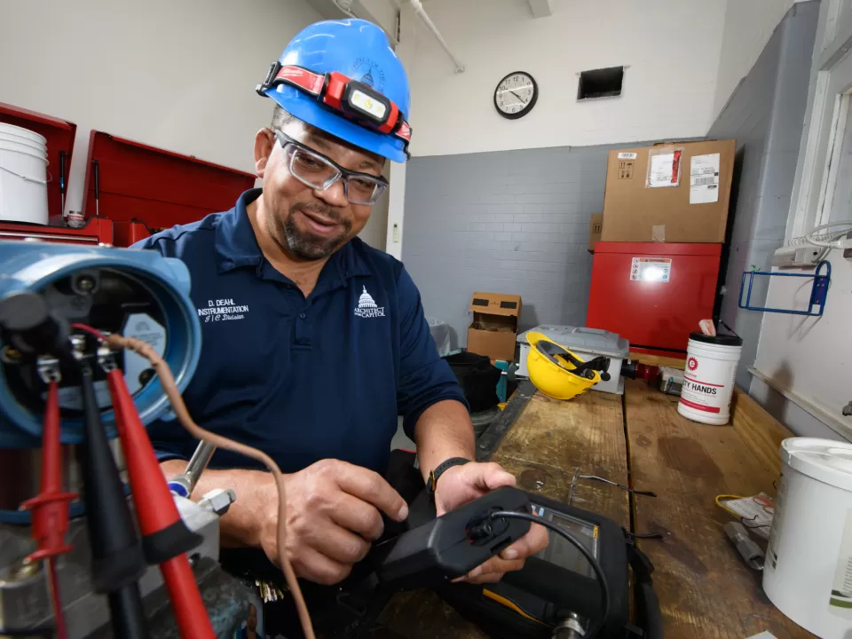 Dennis Deahl, AOC Instrumentation Controls Technician at the Capitol Power Plant.