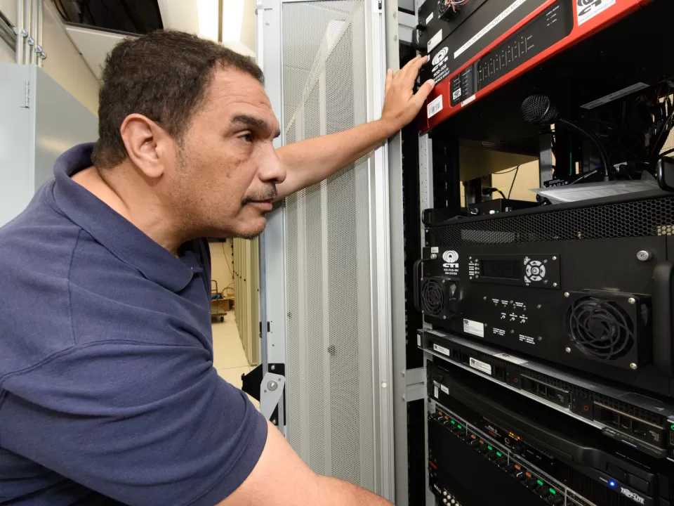 Andre Roy, AOC Electronics Technician at the Capitol Power Plant.