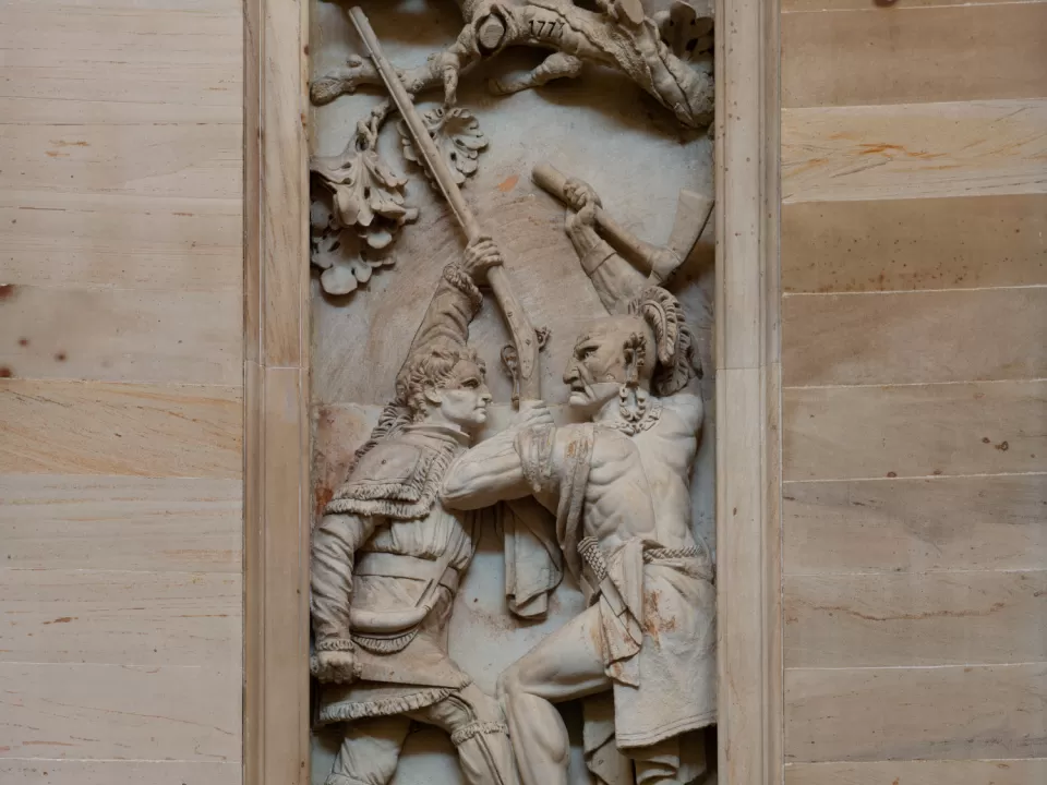 Conflict of Daniel Boone and the Indians, 1773, in the U.S. Capitol Rotunda.