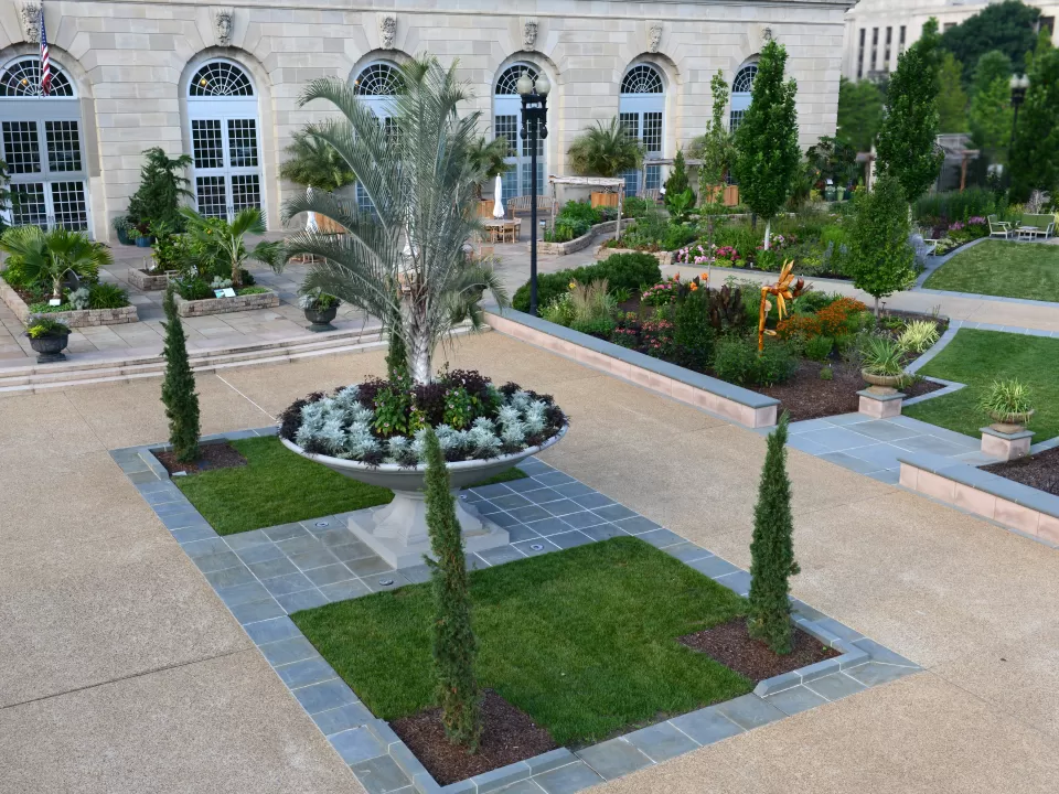 View of a garden.