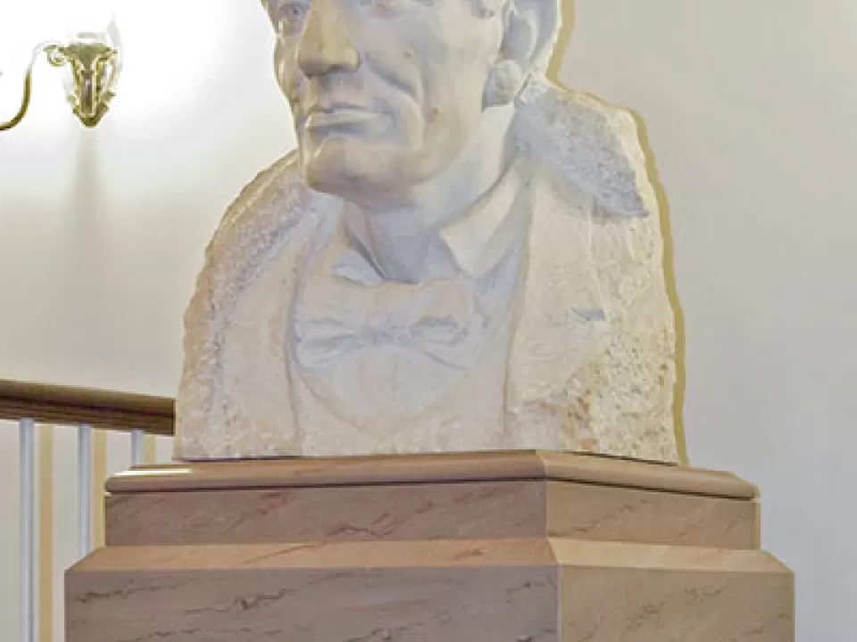The bust "Abraham Lincoln the Legislator" by Avard Fairbanks in the U.S. Capitol.