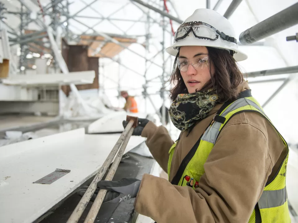 Women are integral members of the Dome Restoration Project.