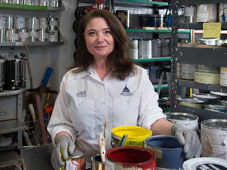 A look inside the U.S. Capitol Paint Division.
