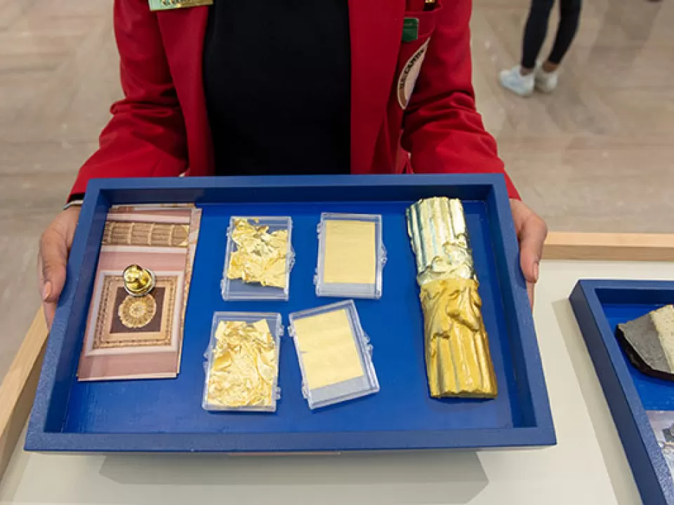 One of the trade trays used on AOC's Capitol Materials Cart.