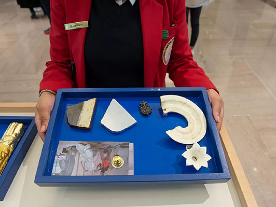 One of the trade trays used on AOC's Capitol Materials Cart.