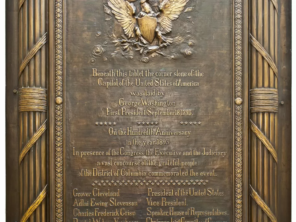 Plaque with an eagle.