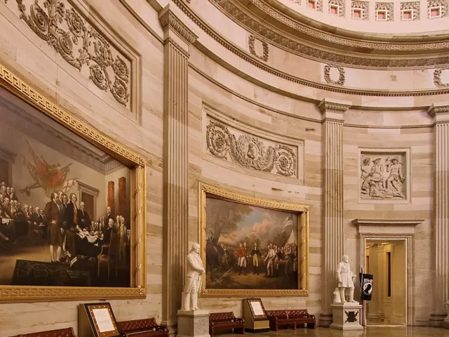 Capitol Rotunda interior paintings 