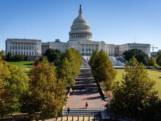 View of the U.S. Capitol from the West.