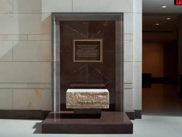 Slave Labor Commemorative Marker in the U.S. Capitol.