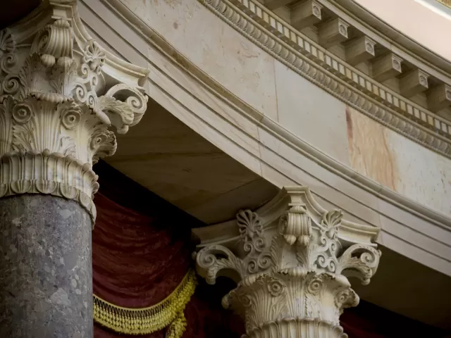 Columns in a room.