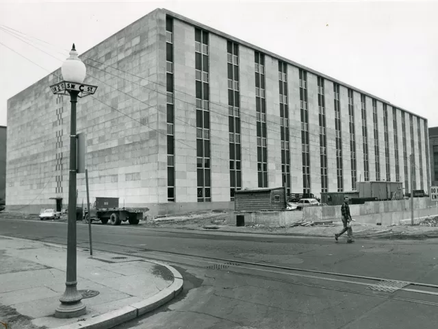 Federal Office Building No. 8, now known as the O’Neill House Office Building, under original construction. Photo courtesy of the FDA.