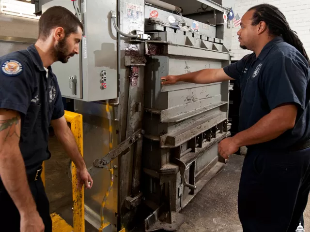 AOC Industrial Mechanics Jeff Weiskott and Derek Matthews