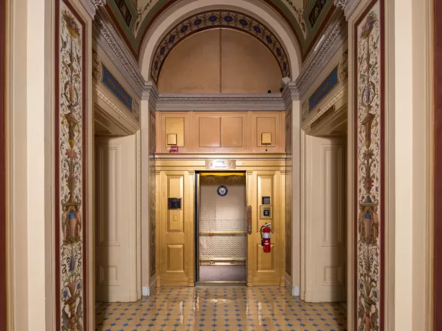 One of 330 Capitol Hill elevators maintained by the AOC.