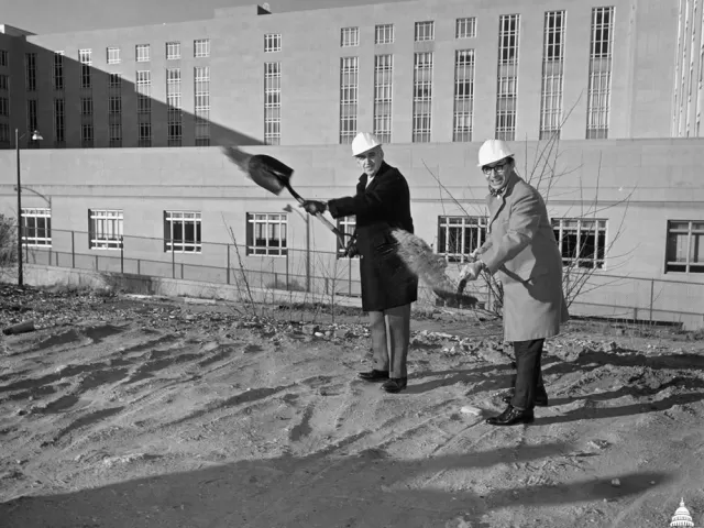 Groundbreaking at the Hart Senate Office Building.