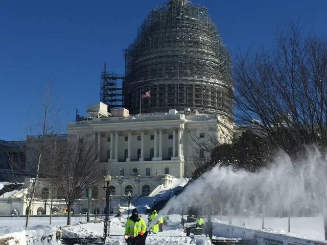 Snow at the U.S. Capitol.
