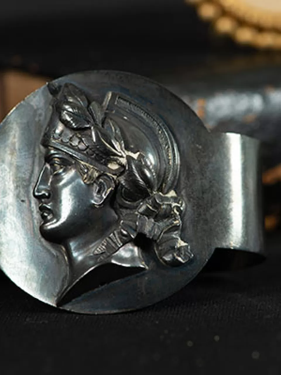 This napkin ring is one of two that once belonged to Constantino Brumidi.