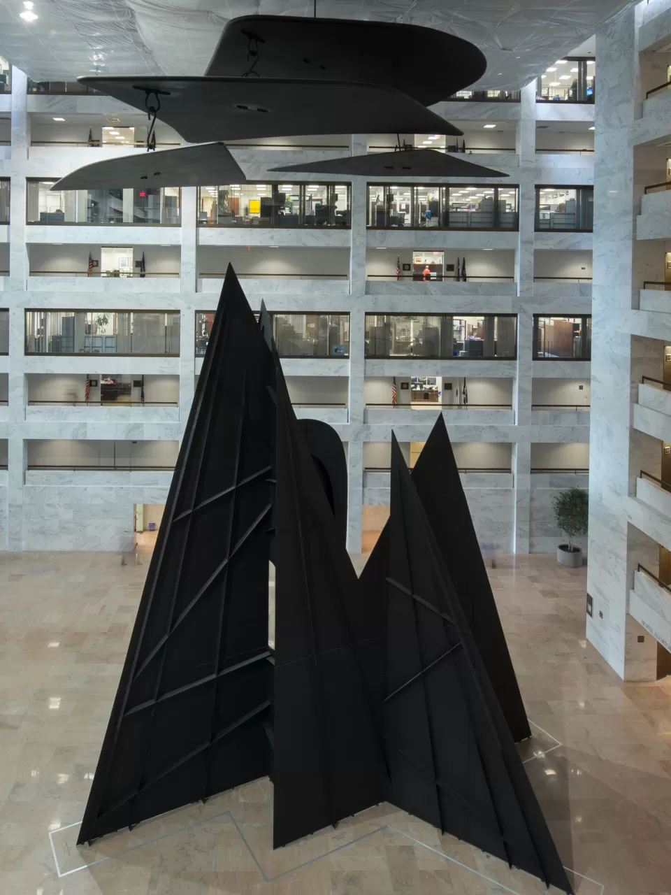 Sculpture in an atrium.