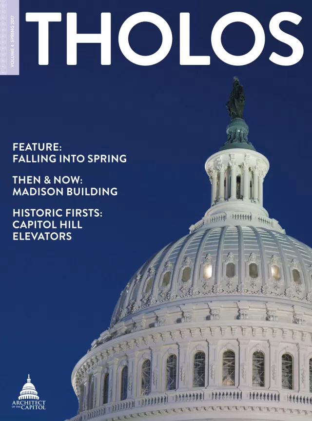 Cover of the Spring 2017 issue of Tholos.
