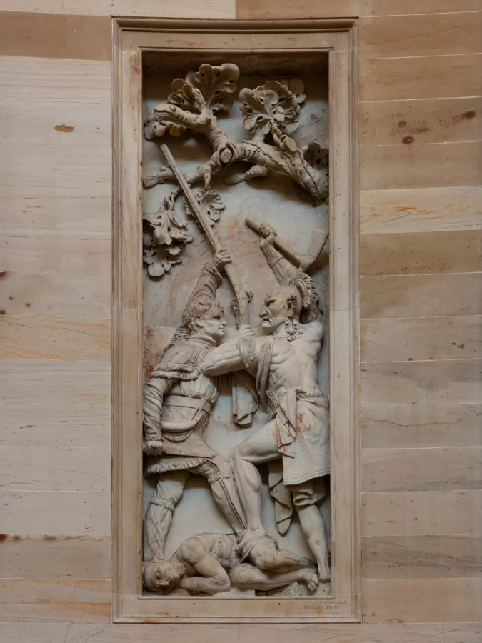 Conflict of Daniel Boone and the Indians, 1773, in the U.S. Capitol Rotunda.