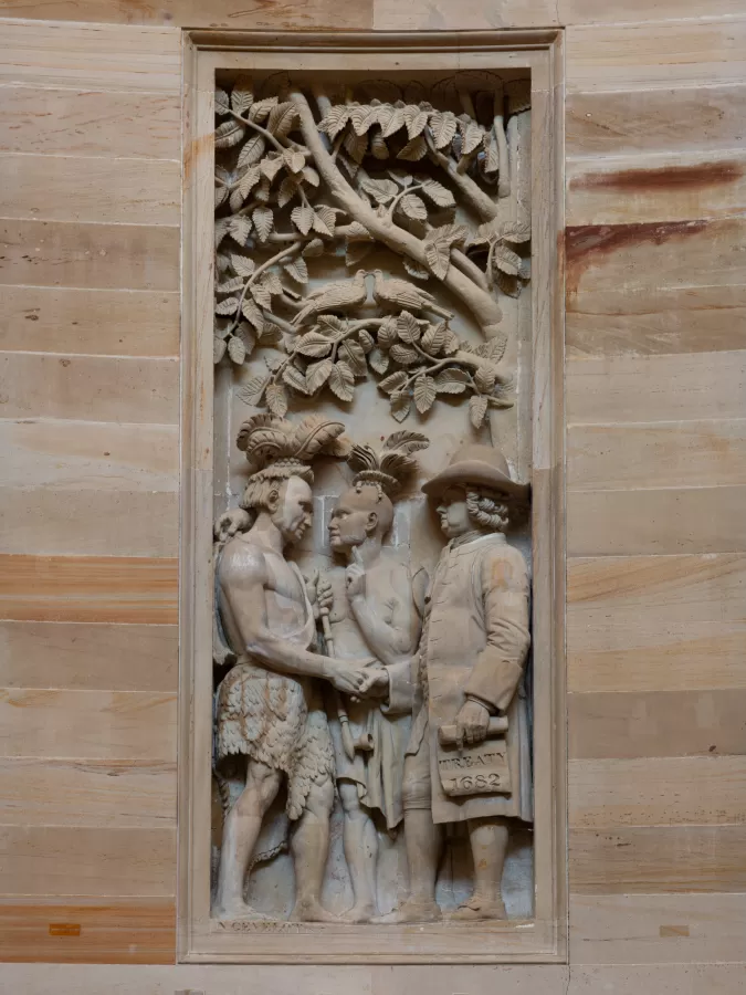 William Penn's Treaty with the Indians, 1682, in the U.S. Capitol Rotunda.